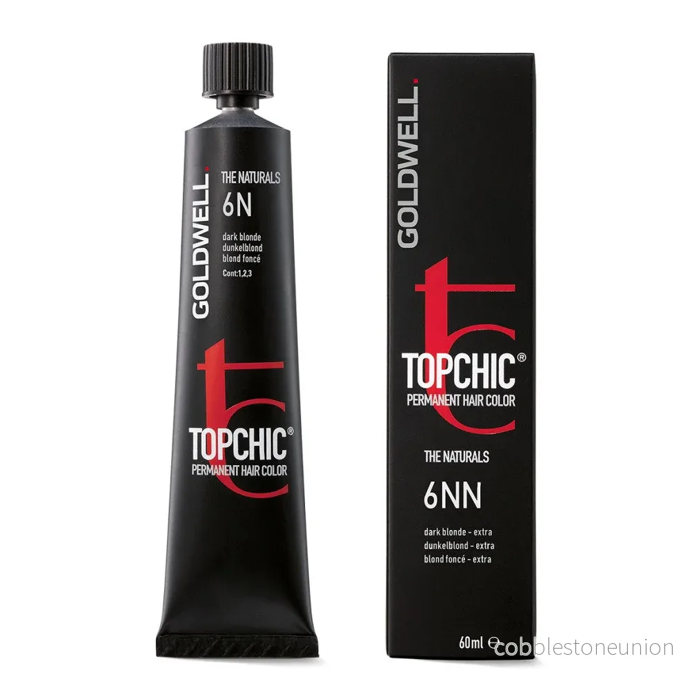 Goldwell, TopChic, Permanent Hair Color, 6N Dark Blonde, 60 ml