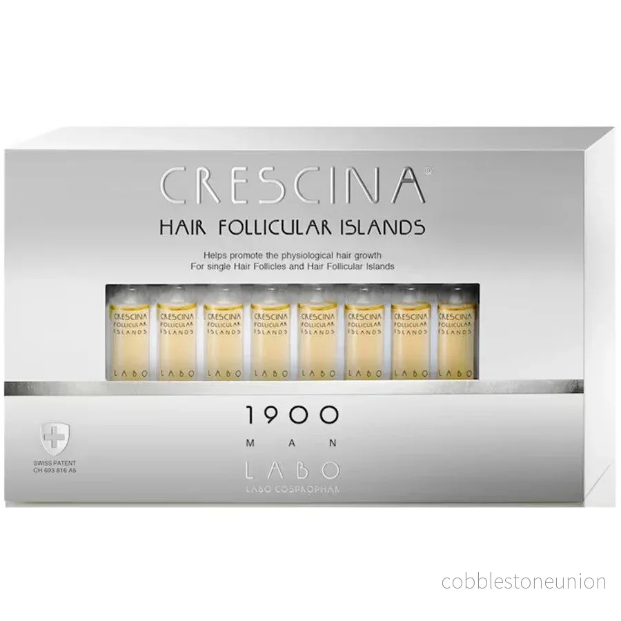 Set, Labo Suisse, Crescina Follicular Islands 1900, För tillväxtstimulering, Ampullbehandlingsserum, För hårbotten, För män, 20 st Set, Labo Suisse, Crescina Follicular Islands 1900, För tillväxtstimulering, Ampullbehandlingsserum, För hårbotten, För män, 20 st