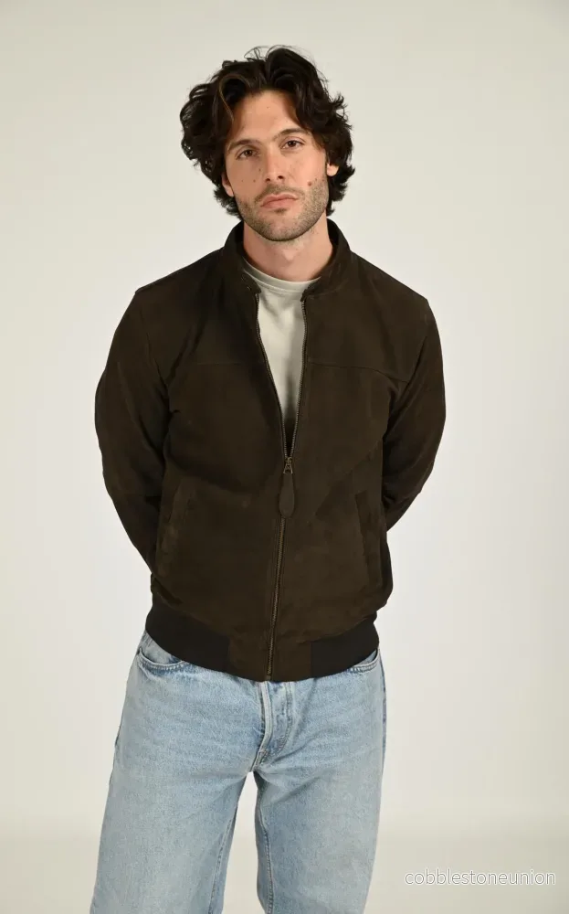 Brown LC CABL Suede Blouson – Men Brown LC CABL Suede Blouson – Men