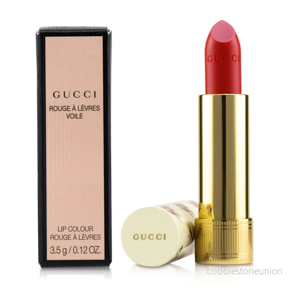 Gucci, Rouge A Levres Voile, Long-lasting, Creamy Lipstick, 302, Agatha Orange, 3.5 g - Bild 2