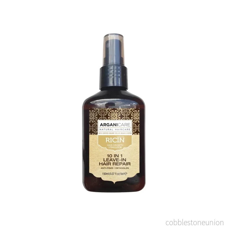 Arganicare, 10 in 1 Ricin, Leave-in balsam, Detangling & Anti-Frizz, 150 ml