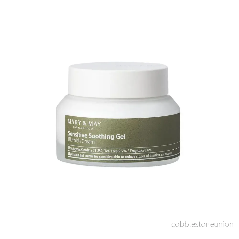 Mary and May, Sensitive Soothing, Tar bort fläckar, Dagligen, Gelkräm, För ansiktet, 70 g Mary and May, Sensitive Soothing, Tar bort fläckar, Dagligen, Gelkräm, För ansiktet, 70 g