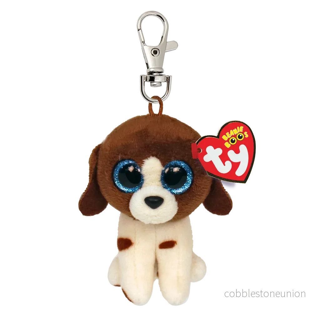 TY Beanie Boos Clip-On Muddles The Brown And White Dog TY Beanie Boos Clip-On Muddles The Brown And White Dog