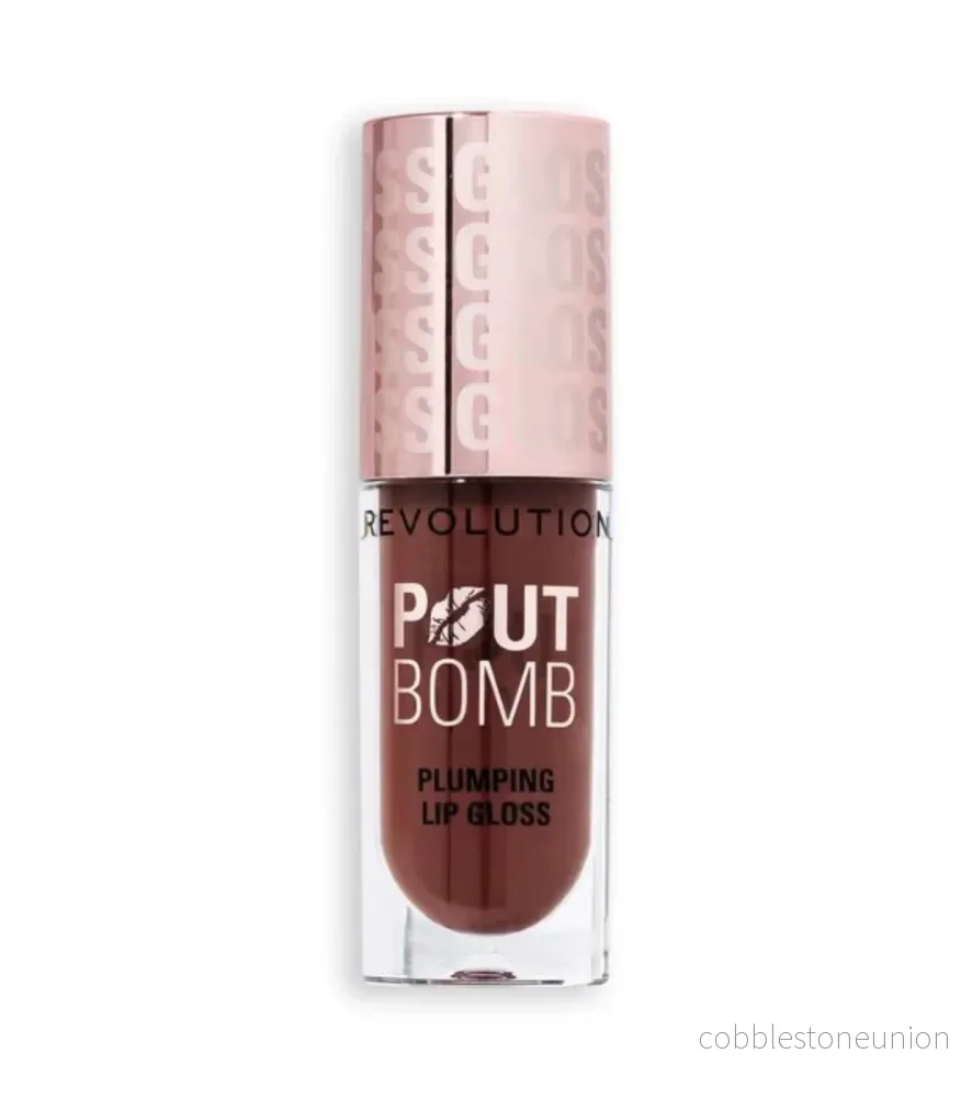 Makeup Revolution, Pout Bomb, Plumping, Lip Gloss, Espresso Cool, 4.6 ml