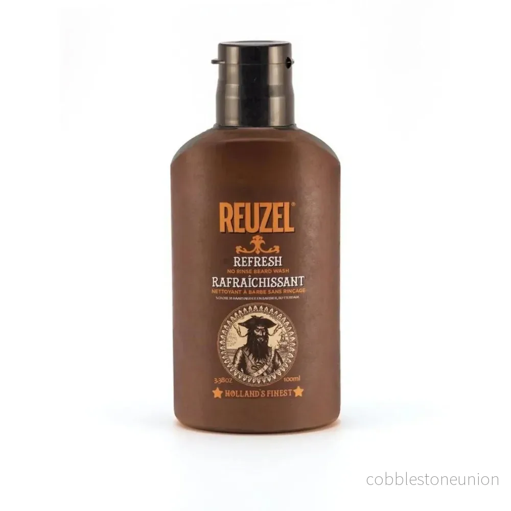 Reuzel, Refresh No Rinse, Beard Wash, Moisture & Shine, 100 ml