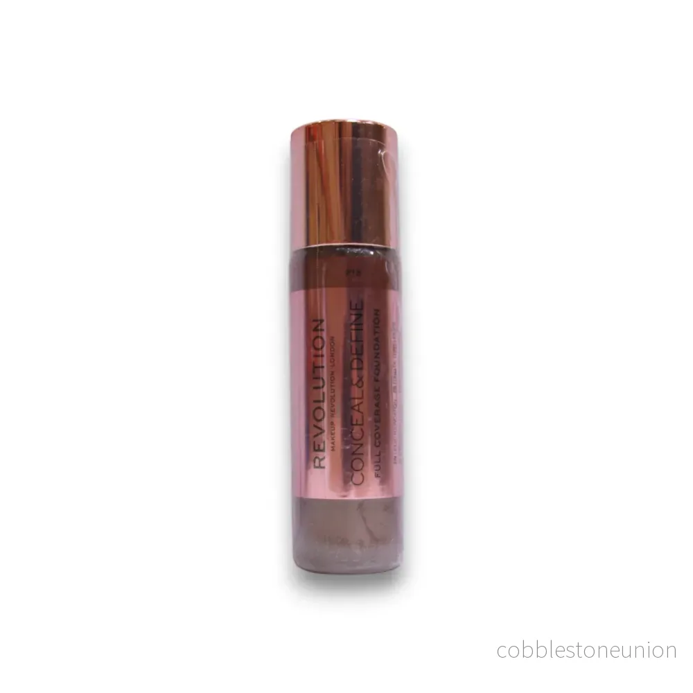 Makeup Revolution, Conceal & Define, Oil Free, Cream Foundation, F 18, 23 ml Makeup Revolution, Conceal & Define, Oil Free, Cream Foundation, F 18, 23 ml