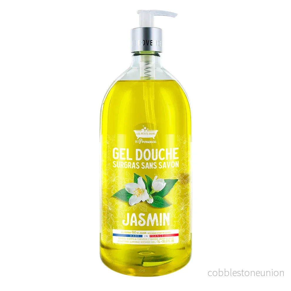 Les Petites Bains de Provence, Jasmine, Duschgel, För känslig hud, 1000 ml