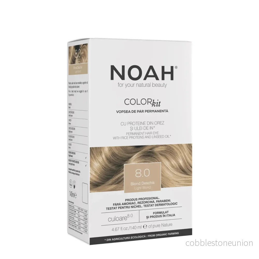 Noah, Permanent Hair Colour, Permanent hårfärg, 8.0 Light Blonde, 140 ml Noah, Permanent Hair Colour, Permanent hårfärg, 8.0 Light Blonde, 140 ml