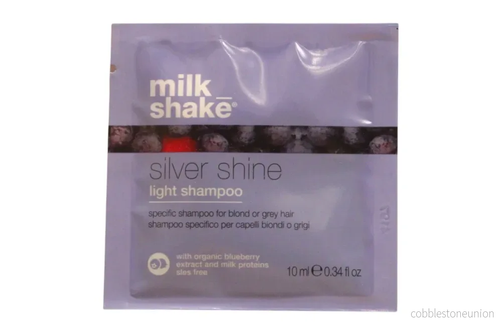 Milk Shake, Silver Shine Light, Sulfatfri, Hårschampo, För neutralisering av gula toner, 10 ml - Bild 2