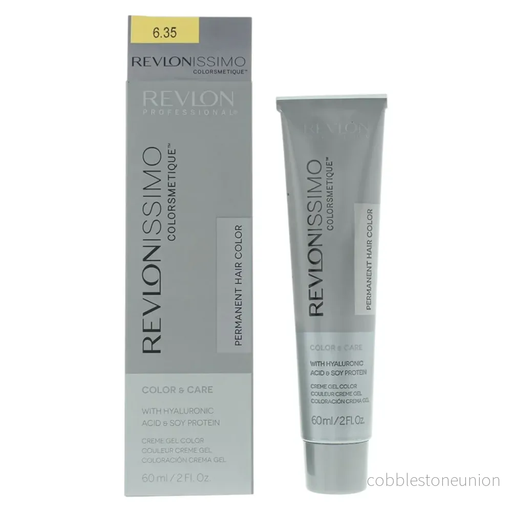 Revlon, Revlonissimo Colorsmetique, Permanent Hair Dye, 6.35 Dark Amber Blonde, 60 ml