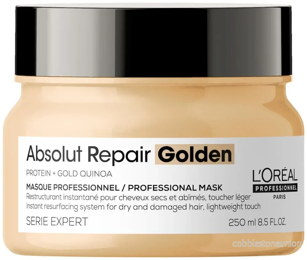 L’Oreal Professionnel, Serie Expert Absolut Repair Golden, Protein + Guld quinoa, Hårinpackning, Omedelbar ytbehandling, 250 ml L’Oreal Professionnel, Serie Expert Absolut Repair Golden, Protein + Guld quinoa, Hårinpackning, Omedelbar ytbehandling, 250 ml