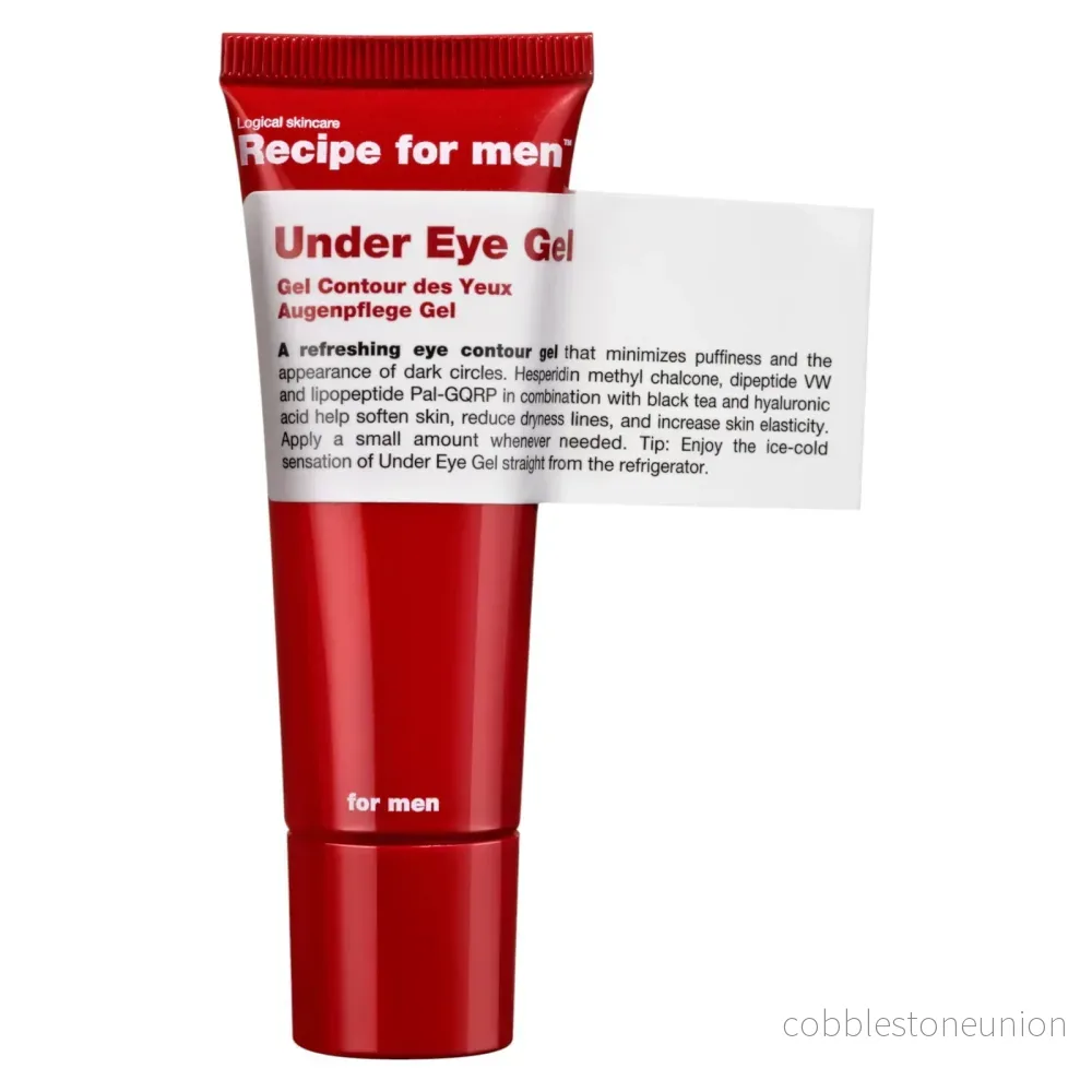 Recipe For Men, Under Eye Gel, 100 % vegansk, Reducerar svullnad, Morgon och kväll, Ögongel, 25 ml Recipe For Men, Under Eye Gel, 100 % vegansk, Reducerar svullnad, Morgon och kväll, Ögongel, 25 ml