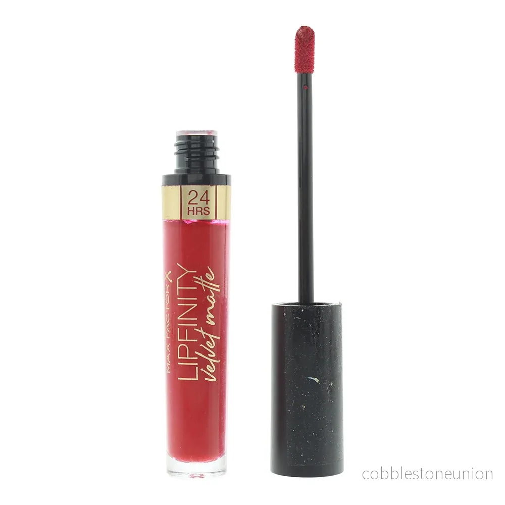 Max Factor, Lipfinity Velvet Matte, Flytande läppstift, 025 Röd Lyx, 3.5 ml Max Factor, Lipfinity Velvet Matte, Flytande läppstift, 025 Röd Lyx, 3.5 ml