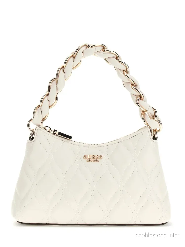 Guess Axelväska Maxine mini offwhite Guess Axelväska Maxine mini offwhite