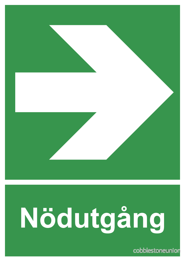 Nödutgång pil höger
