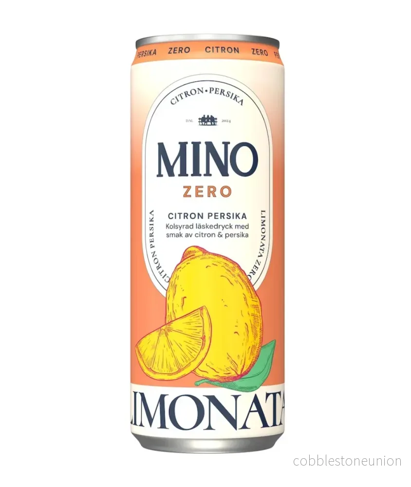 Mino Citron & Persika Zero 33 cl burk 12-pack