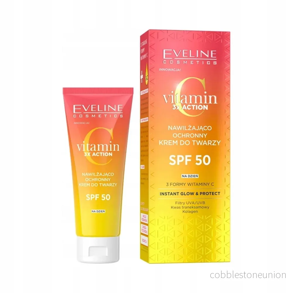 Eveline Cosmetics, C-vitamin 3x Action, Instant Glow & Protect, Dag, Kräm, Ansikte, SPF 50, 30 ml - Bild 2