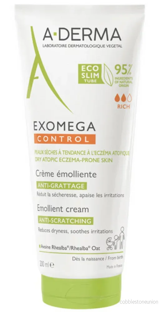 A-Derma, Exomega Control, Mjukgörande kräm, För ansikte och kropp, 200 ml - Bild 3