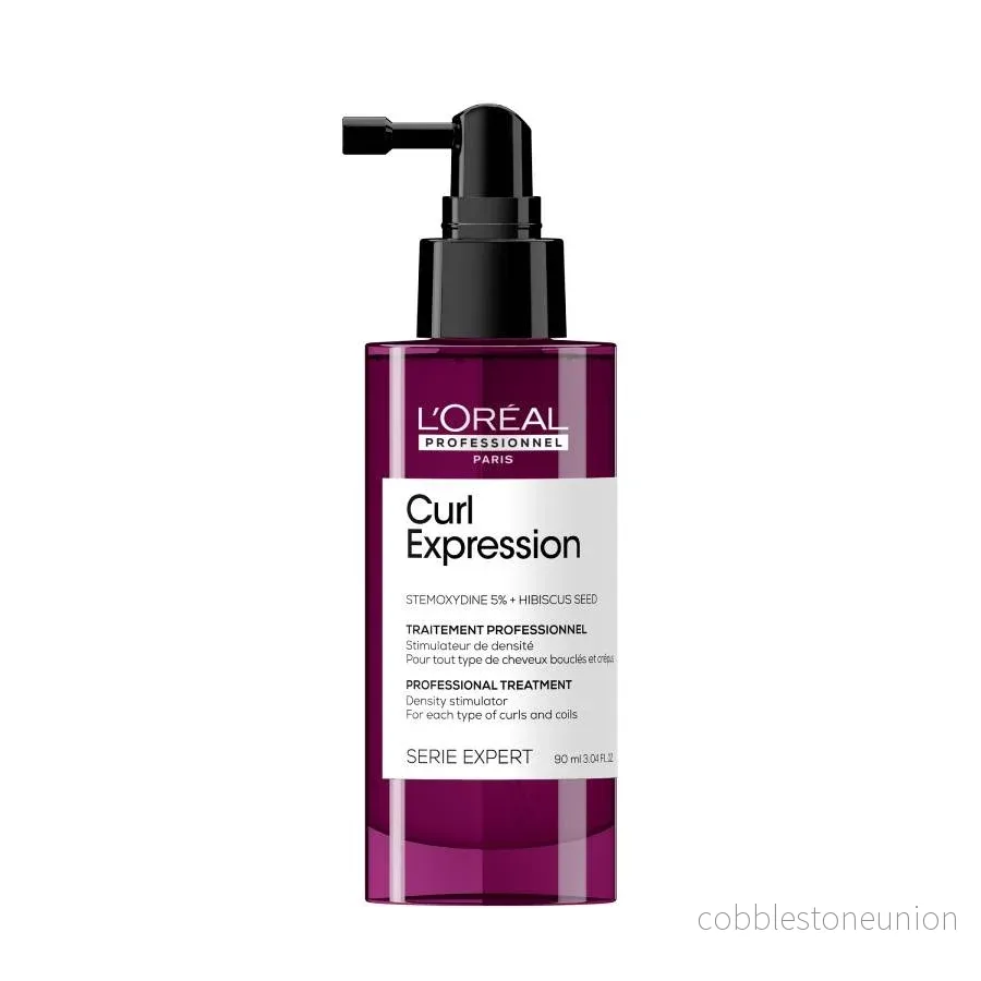 L’Oreal Professionnel, Serie Expert Curl Expression, Stemoxydine 5% + Hibiskusfrön, Hårbottenbehandling i sprayform, För densitet och vitalitet, 90 ml L’Oreal Professionnel, Serie Expert Curl Expression, Stemoxydine 5% + Hibiskusfrön, Hårbottenbehandling i sprayform, För densitet och vitalitet, 90 ml