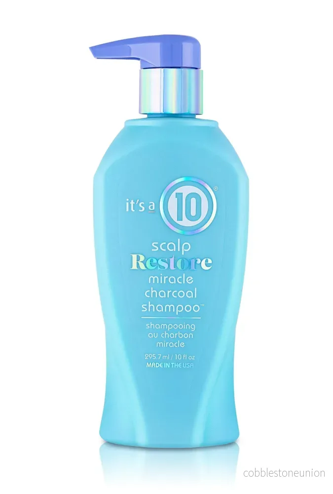 It's a 10, Scalp Restore Miracle, Träkol, Schampo, Tar bort överflödig olja och produktrester, 295.7 ml