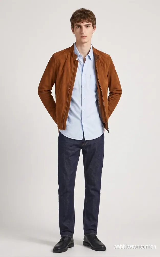 Delf Cognac Suede Jacket - Men - Bild 2