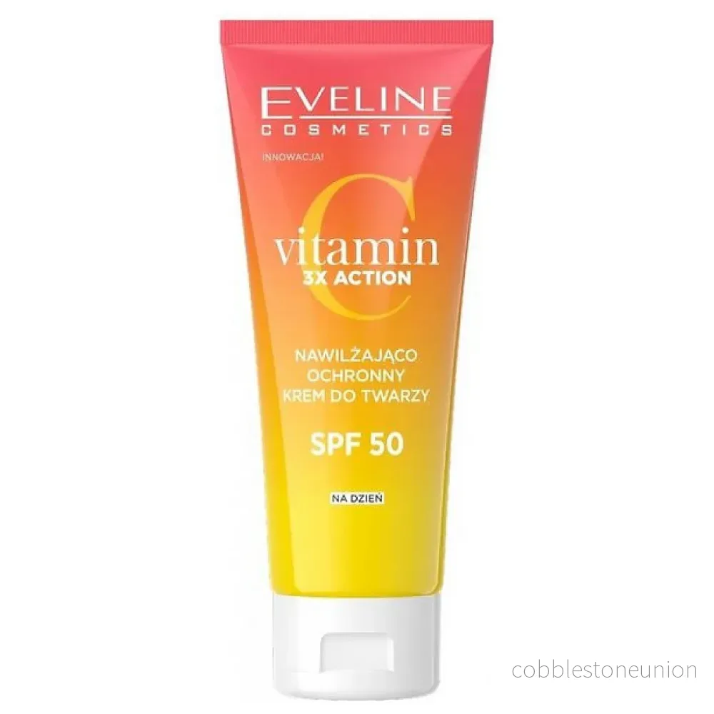 Eveline Cosmetics, C-vitamin 3x Action, Instant Glow & Protect, Dag, Kräm, Ansikte, SPF 50, 30 ml Eveline Cosmetics, C-vitamin 3x Action, Instant Glow & Protect, Dag, Kräm, Ansikte, SPF 50, 30 ml