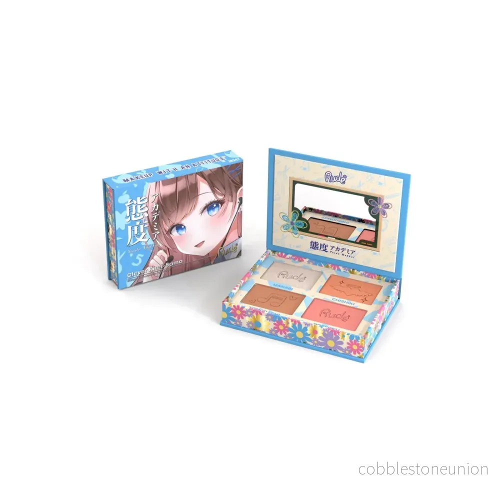 Rude Cosmetics, Clever Kirei-Sama, Fleranvändning, Ansiktspalett, 4 nyanser Rude Cosmetics, Clever Kirei-Sama, Fleranvändning, Ansiktspalett, 4 nyanser