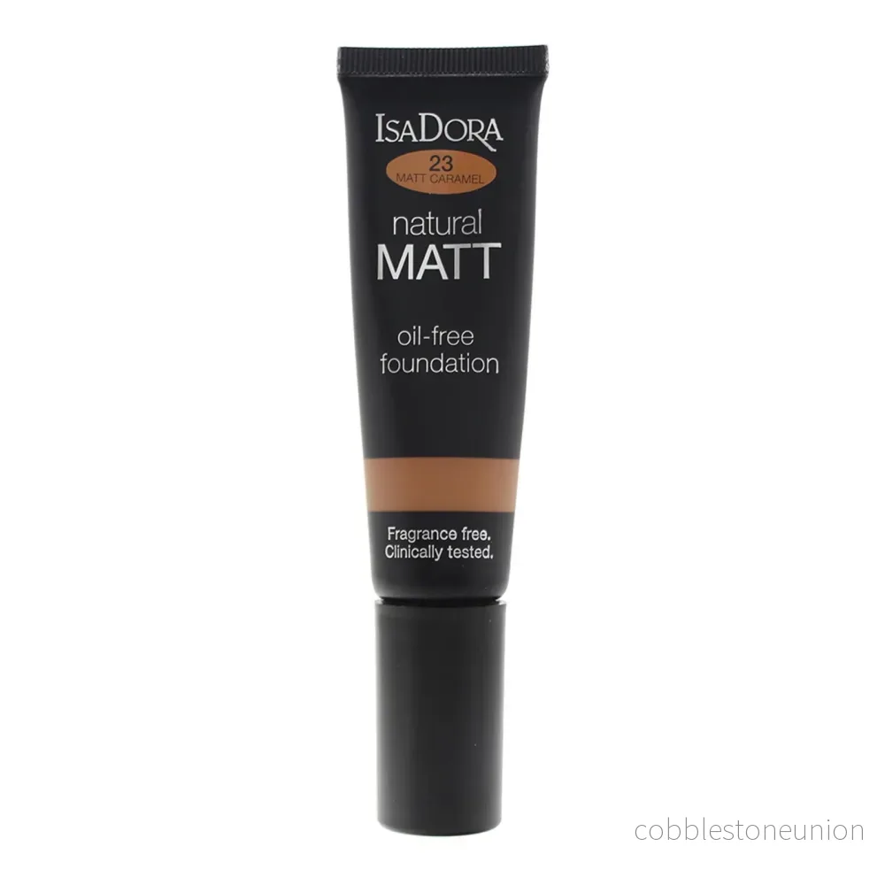 IsaDora, Natural Matt, Oljefri, Matt, Flytande foundation, 23, Caramel, 35 ml