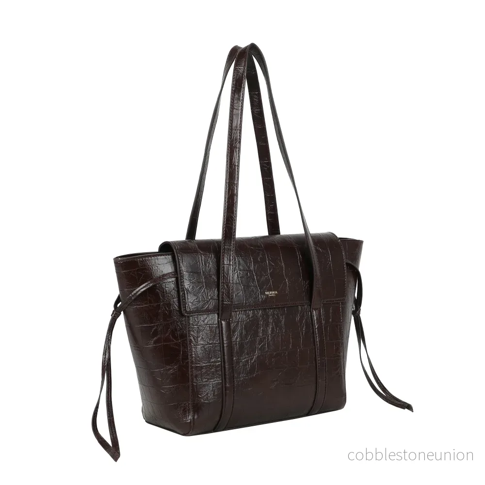 Ulrika Design Tote Croco mörkbrun - Bild 2
