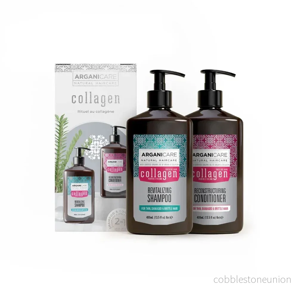 Set Arganicare: Collagen, Hair Shampoo, Revitalizing, 400 ml + Collagen, Hair Conditioner, Strengthening & Repairing, 400 ml