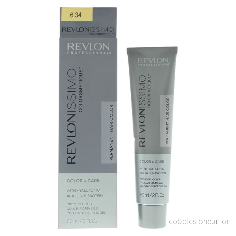 Revlon, Revlonissimo Colorsmetique, Hyaluronsyra, Permanent hårfärg, 6.34 Mörk koppar guldblond, 60 ml Revlon, Revlonissimo Colorsmetique, Hyaluronsyra, Permanent hårfärg, 6.34 Mörk koppar guldblond, 60 ml