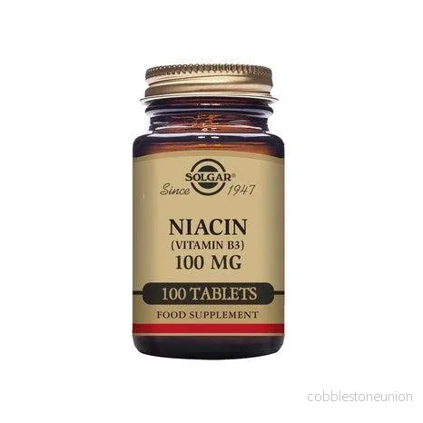 Solgar Niacin (Vitamin B3) “med flush” 100 mg, 100 tabletter Solgar Niacin (Vitamin B3) “med flush” 100 mg, 100 tabletter