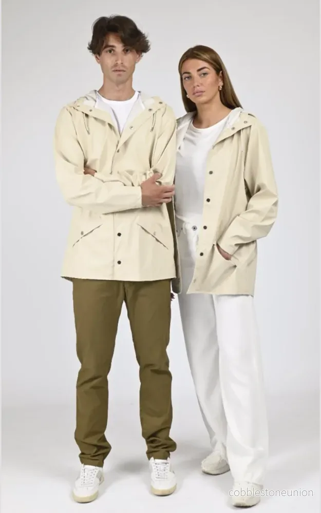 12010 Light Beige Waterproof Jacket – Unisex