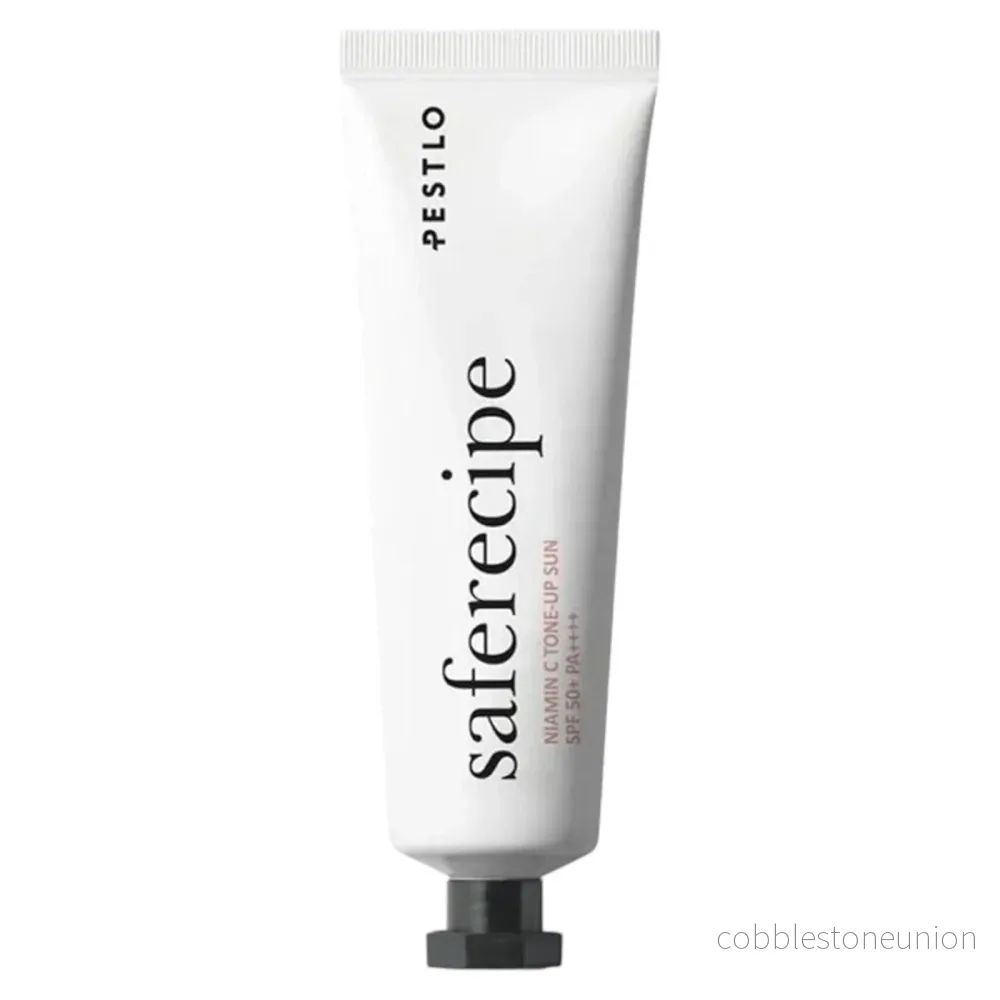 Pestelo, Saferecipe Niamin C Tone Up Sun Cream, Ljusgörande, Tonic-kräm, För ansiktet, 50 ml Pestelo, Saferecipe Niamin C Tone Up Sun Cream, Ljusgörande, Tonic-kräm, För ansiktet, 50 ml