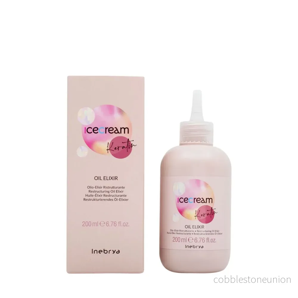 Inebrya, Ice Cream Keratin, Håroljebehandling, Omstrukturerande, 200 ml - Bild 2