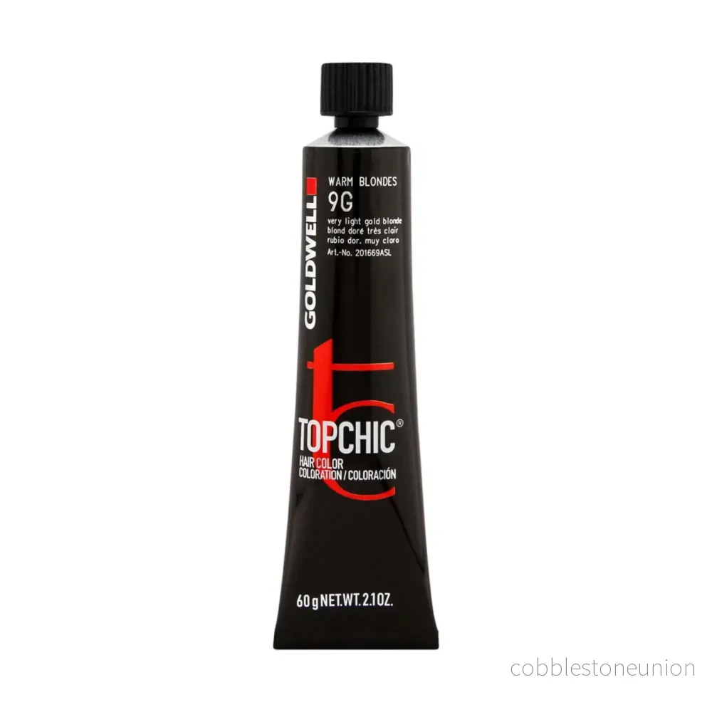 Goldwell, TopChic, Permanent Hair Color, 9G Very Light Gold Blonde, 60 ml