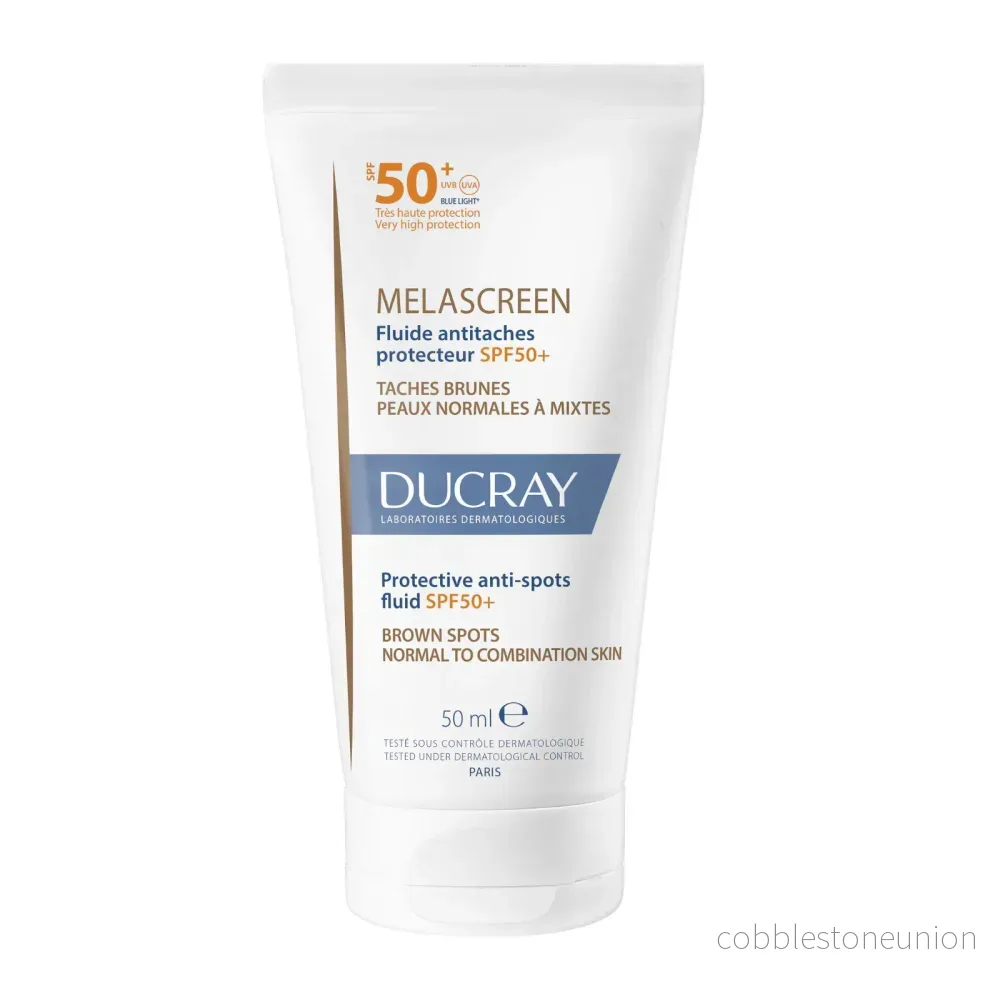 Ducray, Melascreen, Anti-fläckar & ljusare, Fluid, För ansiktet, SPF 50+, 50 ml Ducray, Melascreen, Anti-fläckar & ljusare, Fluid, För ansiktet, SPF 50+, 50 ml