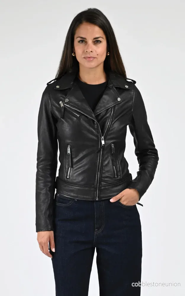 Black Lambskin Perfecto – Women