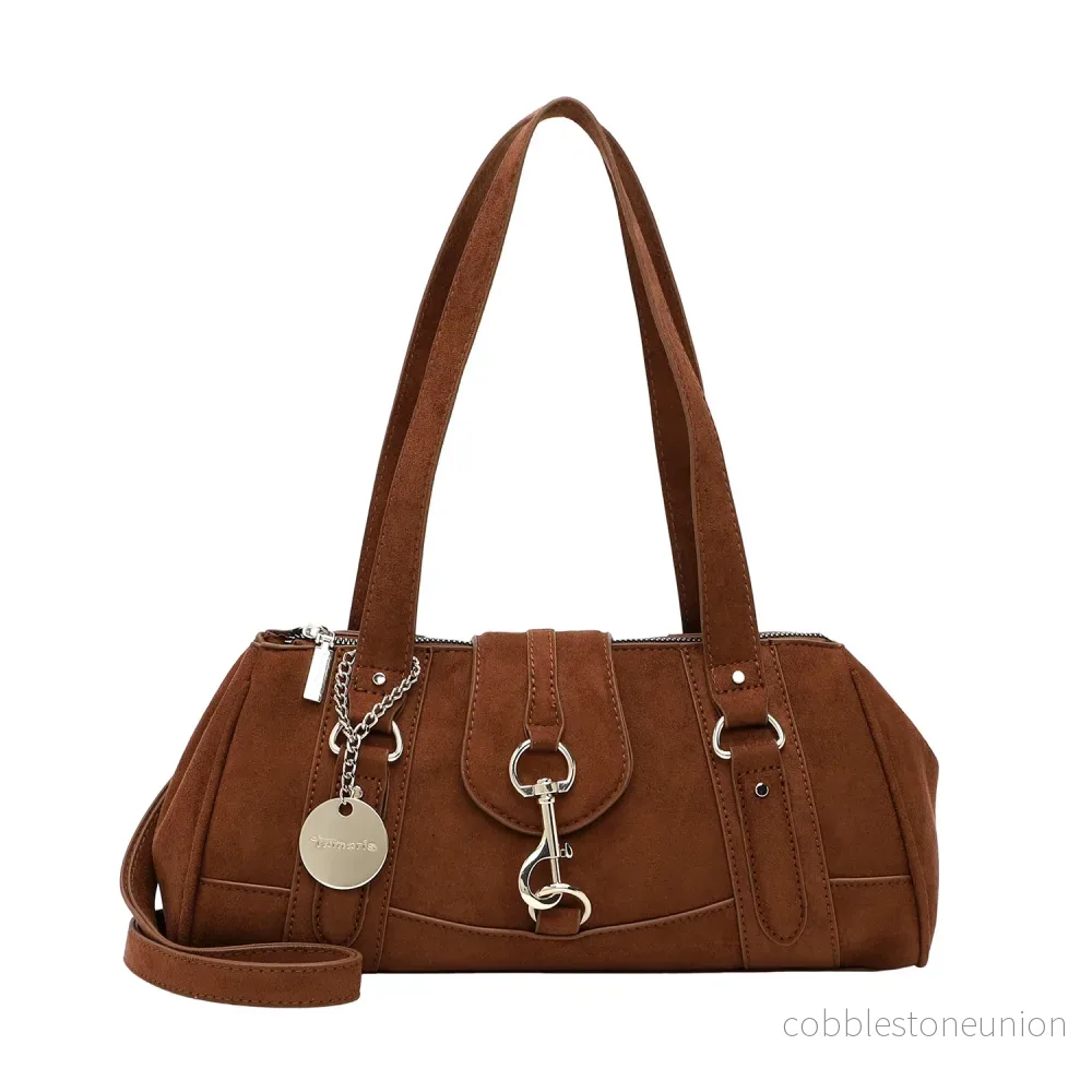 Tamaris Handväska Marina Suede cognac Tamaris Handväska Marina Suede cognac