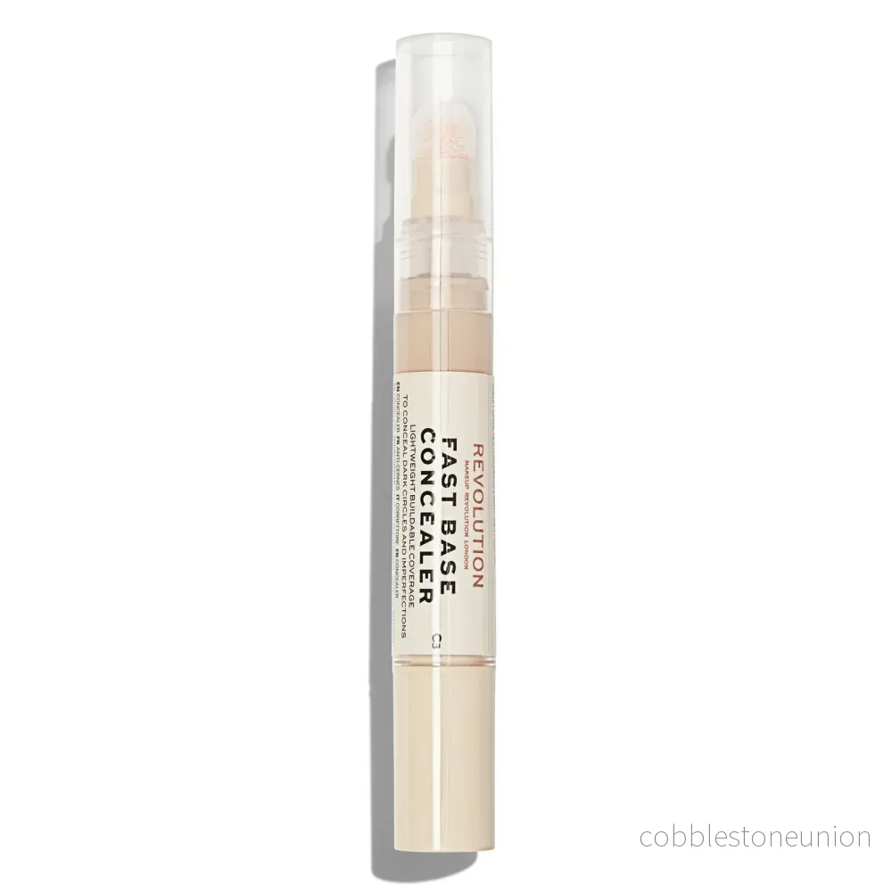 Makeup Revolution, Fast Base Concelear, Concealerpenna för under ögonen, C 3, 4,5 ml Makeup Revolution, Fast Base Concelear, Concealerpenna för under ögonen, C 3, 4,5 ml