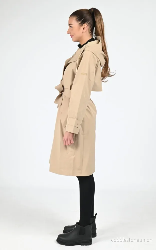 Beige Waterproof Trench Coat - Women - Bild 3