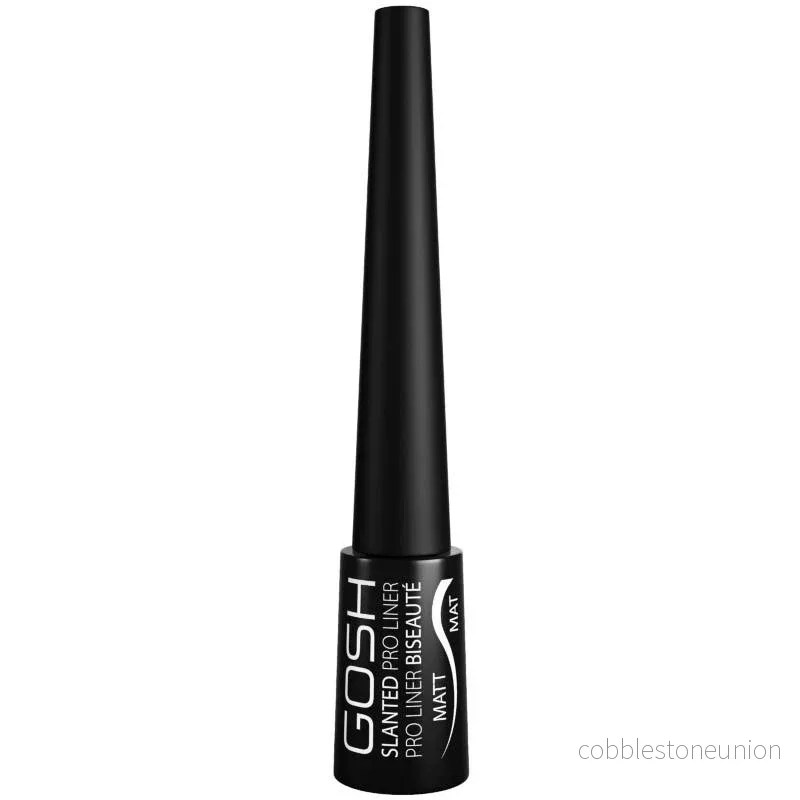 Gosh, Slanted Pro, Fluid Eyeliner, 002, Mattsvart, 3 ml