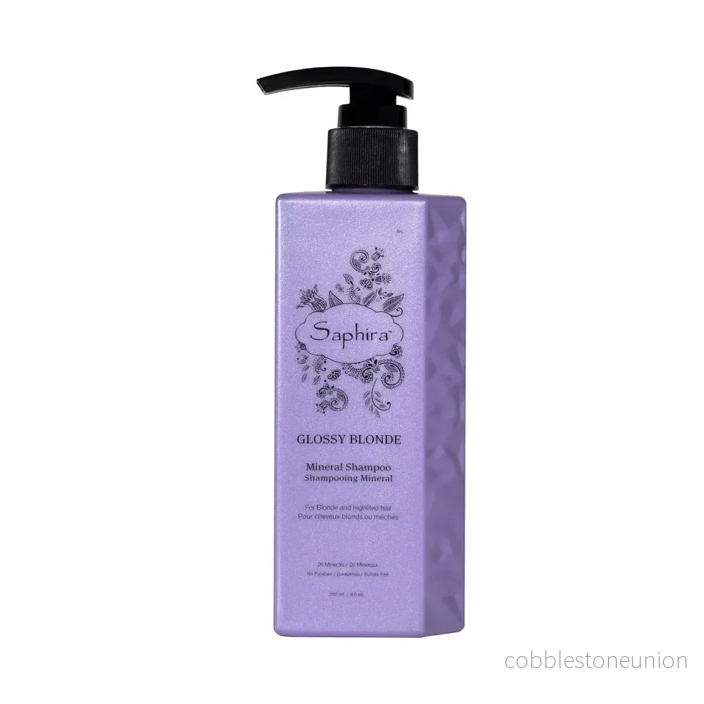 Saphira, Glossy Blonde, Mineralrik, Färgbevarande schampo, För blont hår, Blond, 250 ml Saphira, Glossy Blonde, Mineralrik, Färgbevarande schampo, För blont hår, Blond, 250 ml