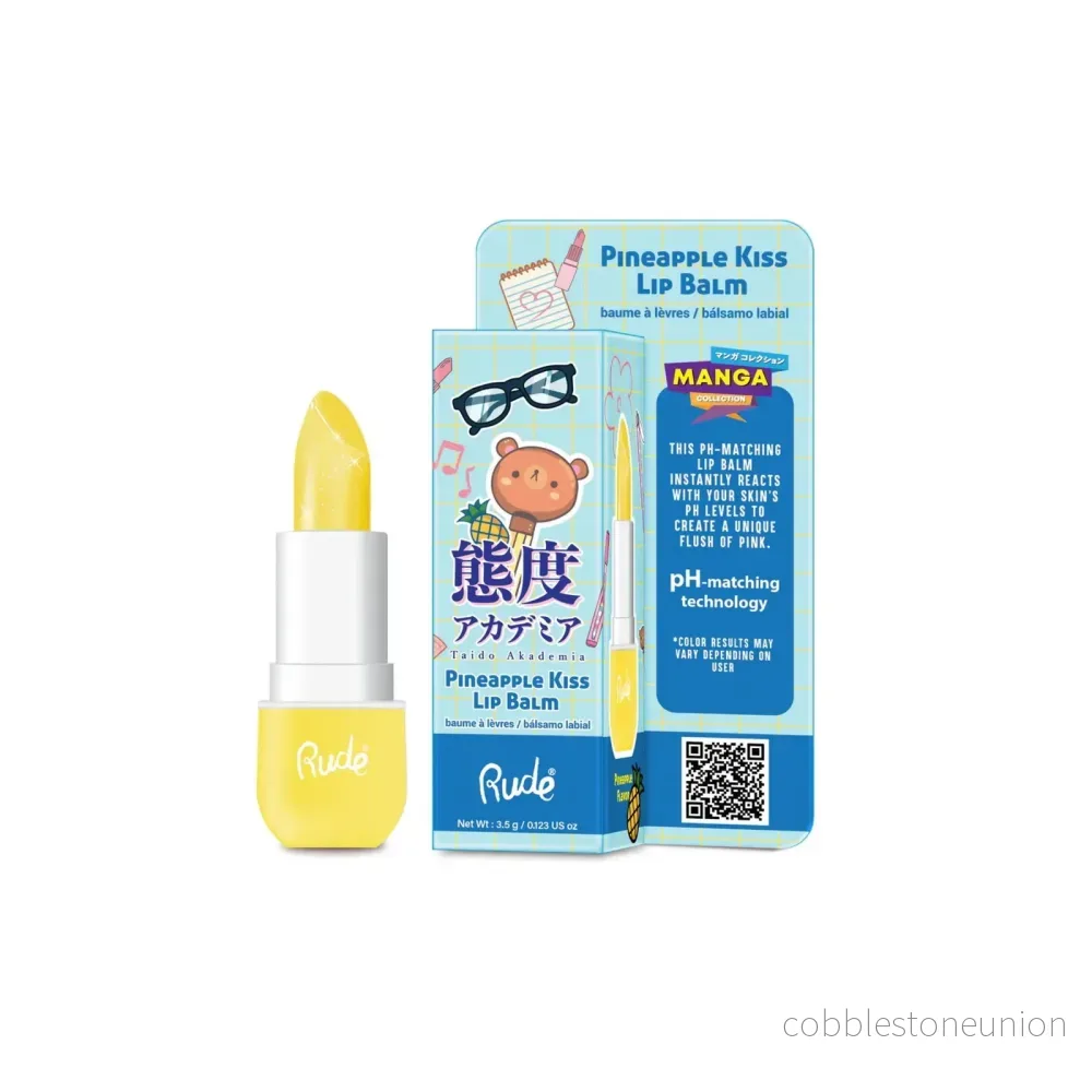 Rude Cosmetics, Pineapple Kiss, Återfuktande, Läppbalsam, 3.5 ml
