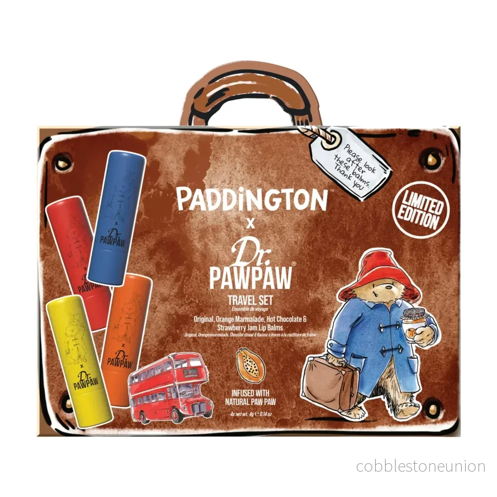 Set Dr. PawPaw: Paddington Orange Marmalade, Hydrating, Lip Balm, 4 g + Paddington Bear Original Balm, Vegan, Lip Balm, 4 g + Strawberry Jam, Hydrating, Lip Balm, 4 g + Hot Chocolate, Hydrating, Lip Balm, 4 g Set Dr. PawPaw: Paddington Orange Marmalade, Hydrating, Lip Balm, 4 g + Paddington Bear Original Balm, Vegan, Lip Balm, 4 g + Strawberry Jam, Hydrating, Lip Balm, 4 g + Hot Chocolate, Hydrating, Lip Balm, 4 g