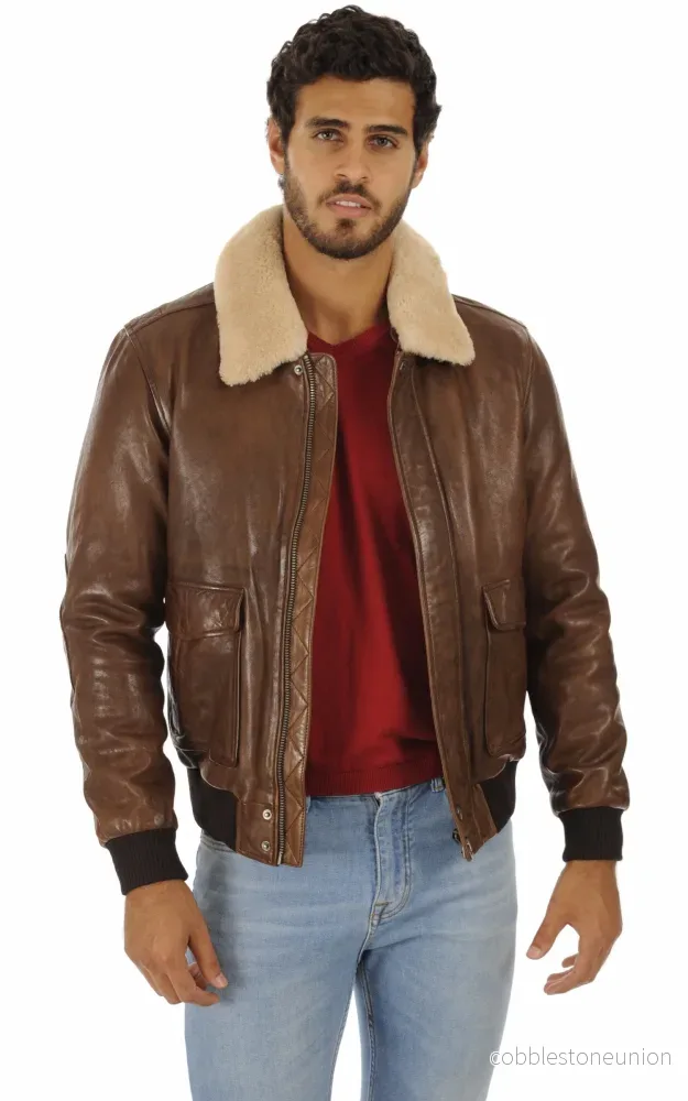 Light Brown Corsair Pilot Jacket – Men Light Brown Corsair Pilot Jacket – Men