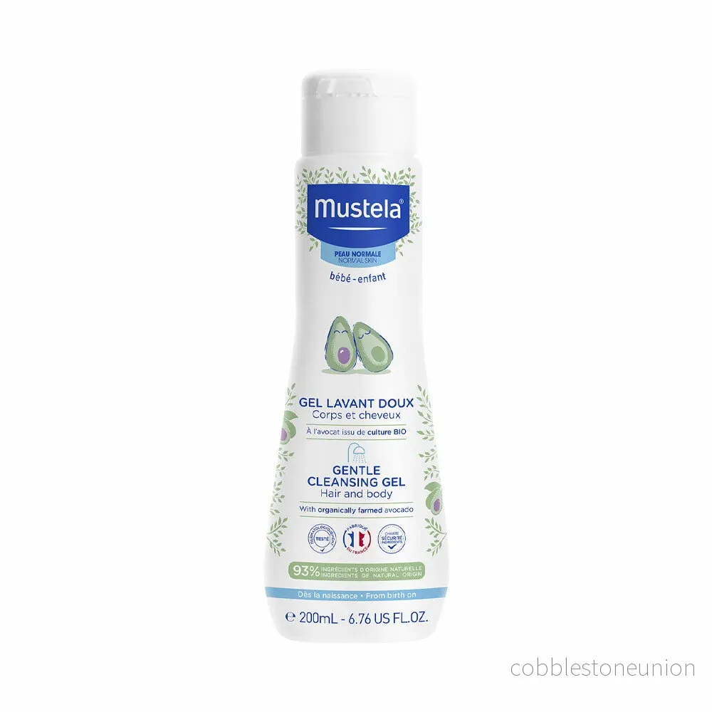 Mustela, Mustela, Avocado, Skonsam rengöring, Rengöringsgel, För ansikte och hår, 200 ml