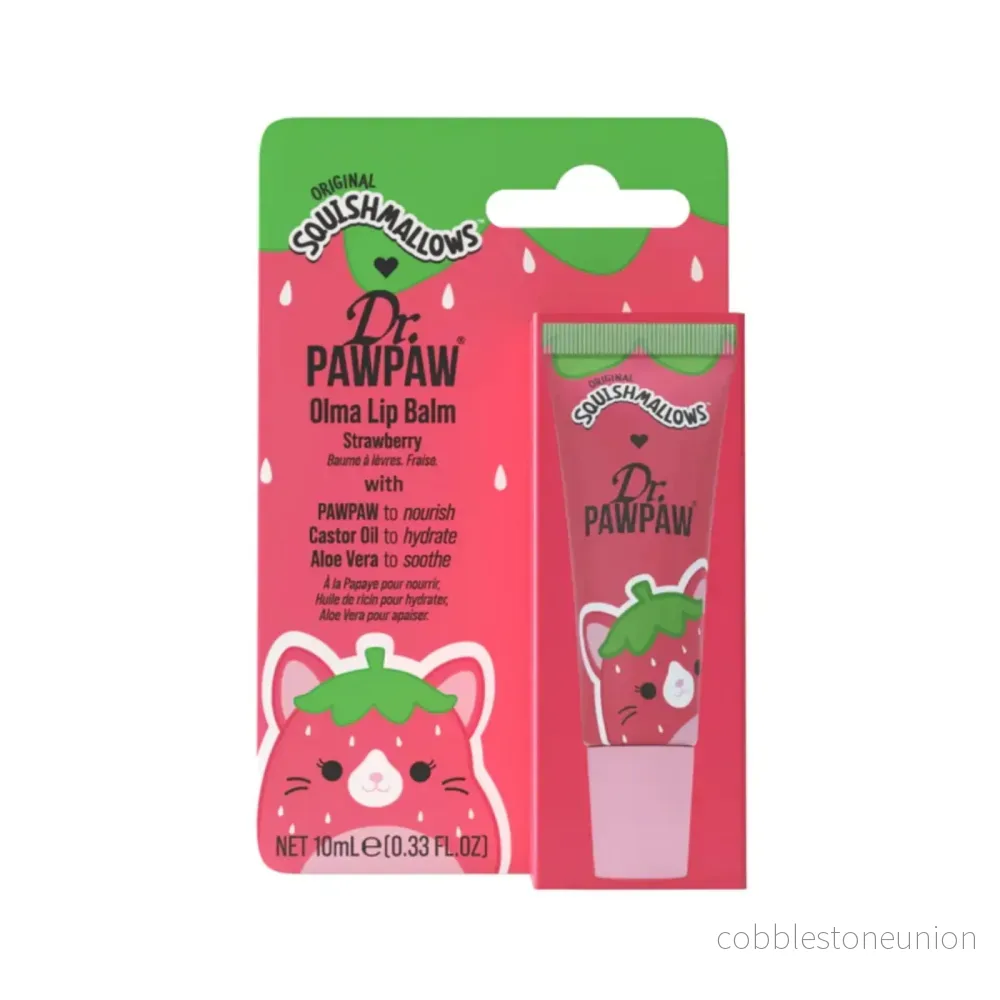 Dr. PawPaw, Olma Strawberry, Aloe Vera, Återfuktande, Läppbalsam, 10 ml