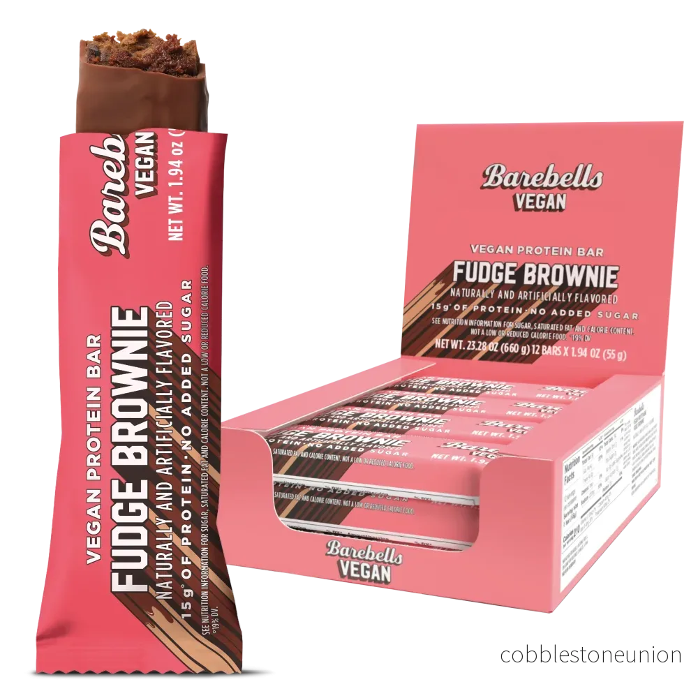 Barebells Vegan Bar Fudge Brownie 55gx12