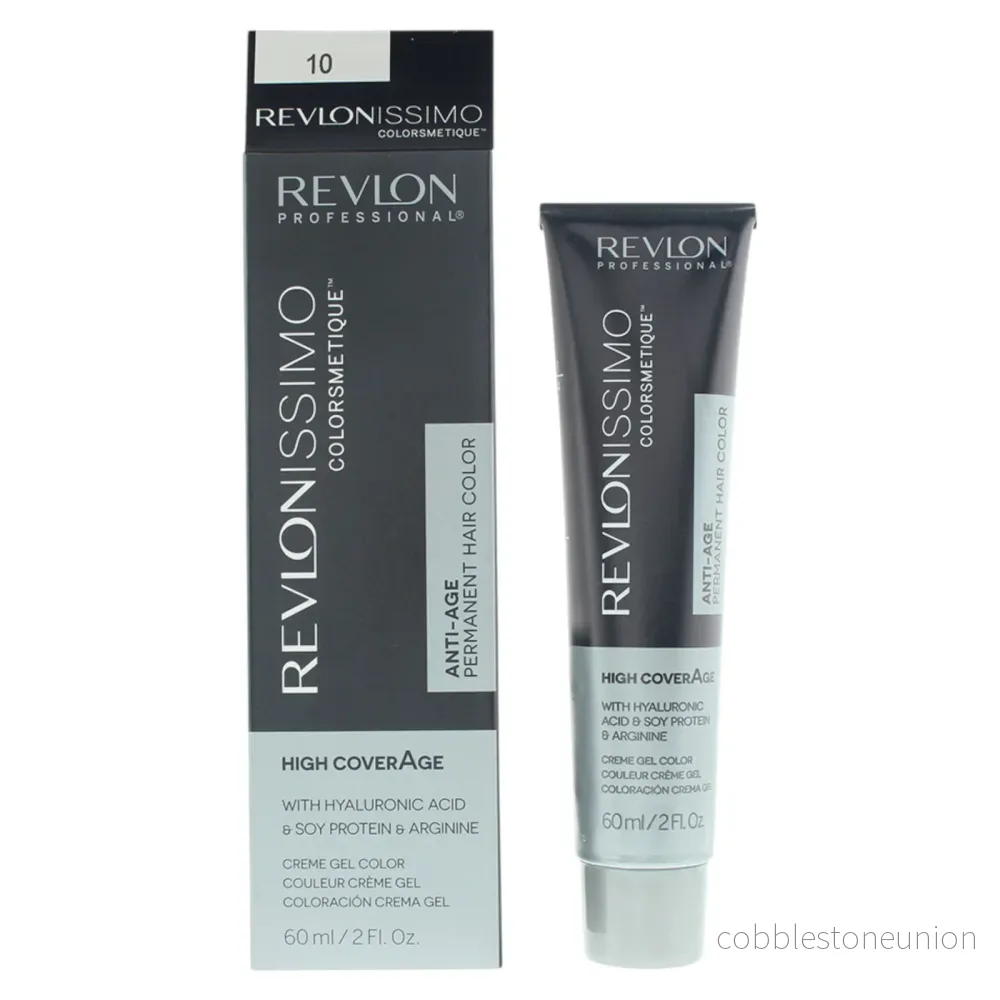 Revlon, Revlonissimo Colorsmetique, Hyaluronsyra, Permanent hårfärg, 10 Ljusaste Blond, 60 ml Revlon, Revlonissimo Colorsmetique, Hyaluronsyra, Permanent hårfärg, 10 Ljusaste Blond, 60 ml